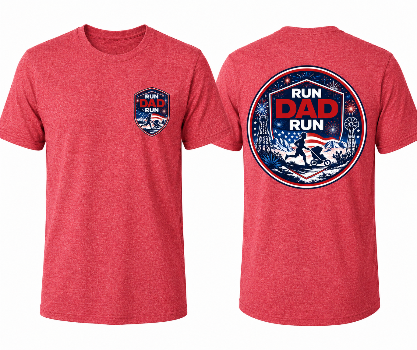 Run Dad Run Patriotic Tee