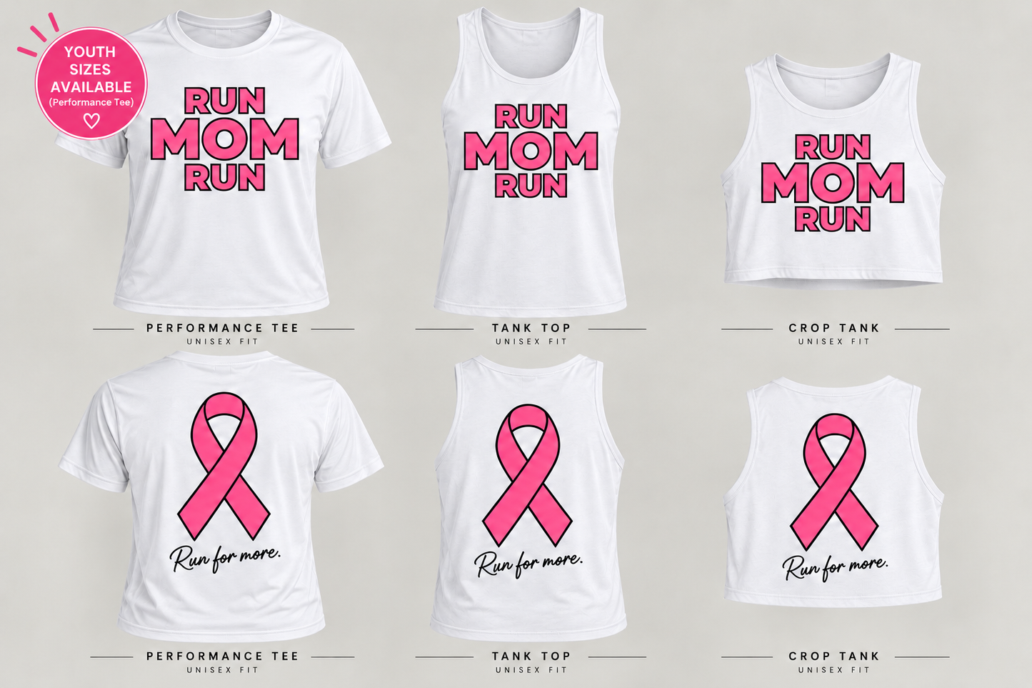 Run Mom Run Pink Ribbon Collection