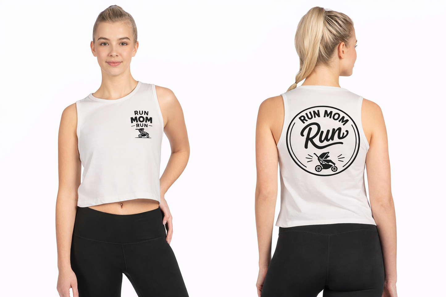 Run Mom Run Crop Top Tank
