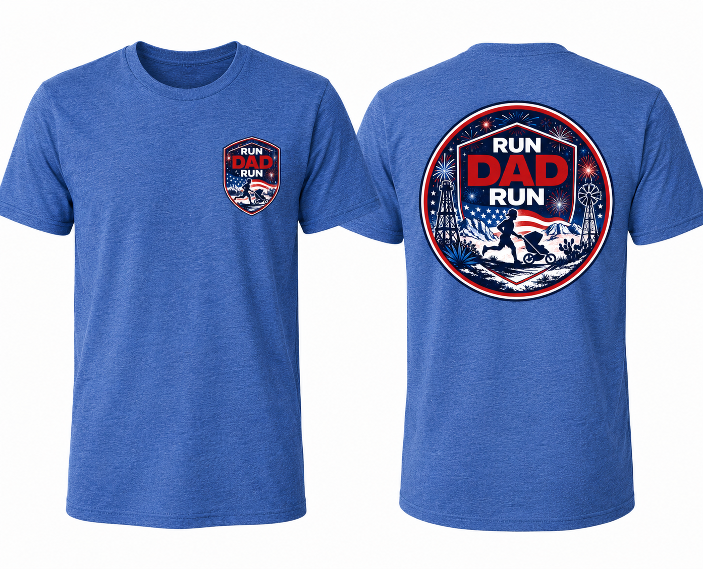 Run Dad Run Patriotic Tee