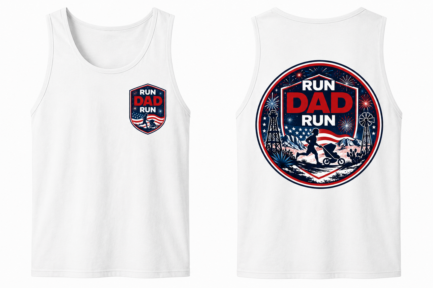 Run Dad Run Patriotic Tank