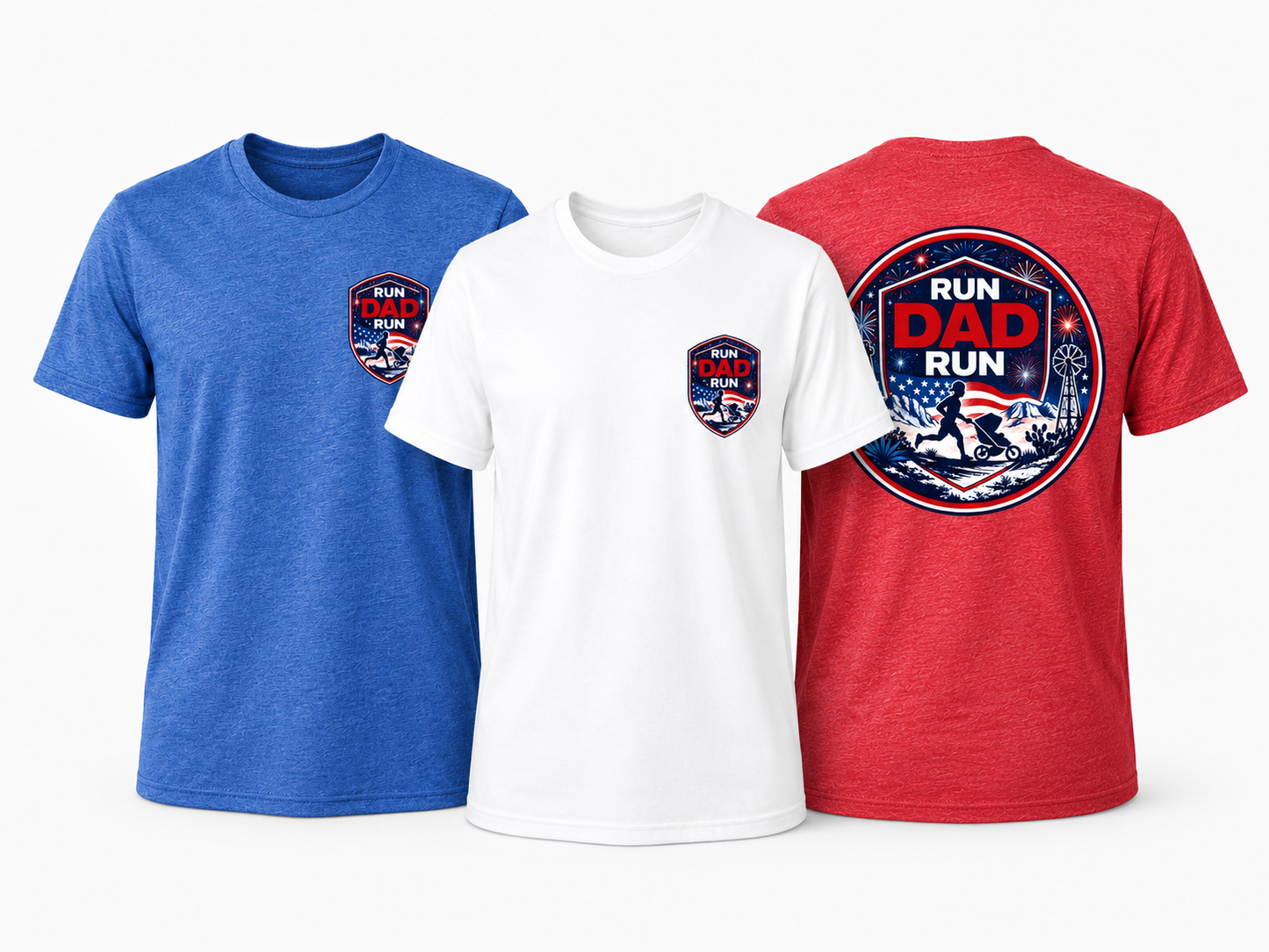 Run Dad Run Patriotic Tee