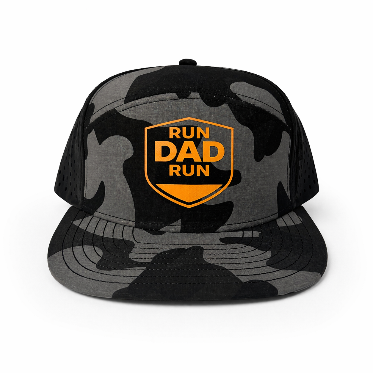 Run Dad Run Black Camo Snapback - Stealth Edition