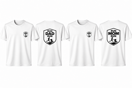 Classic Stroller Series Performance Tee - Run Dad Run & Run Mom Run