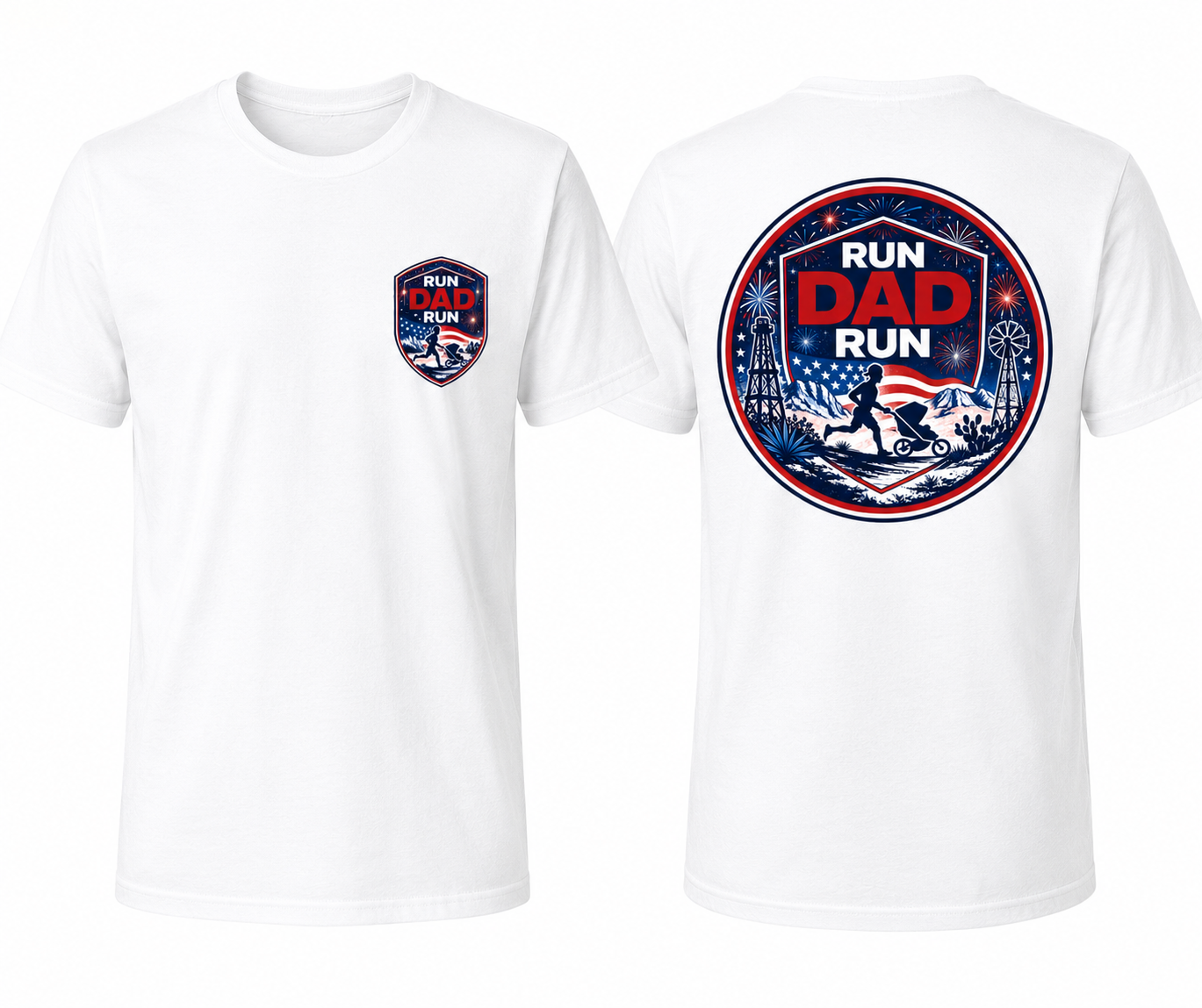 Run Dad Run Patriotic Tee