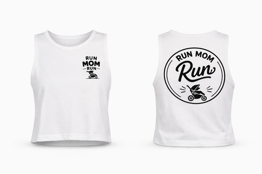 Run Mom Run Crop Top Tank