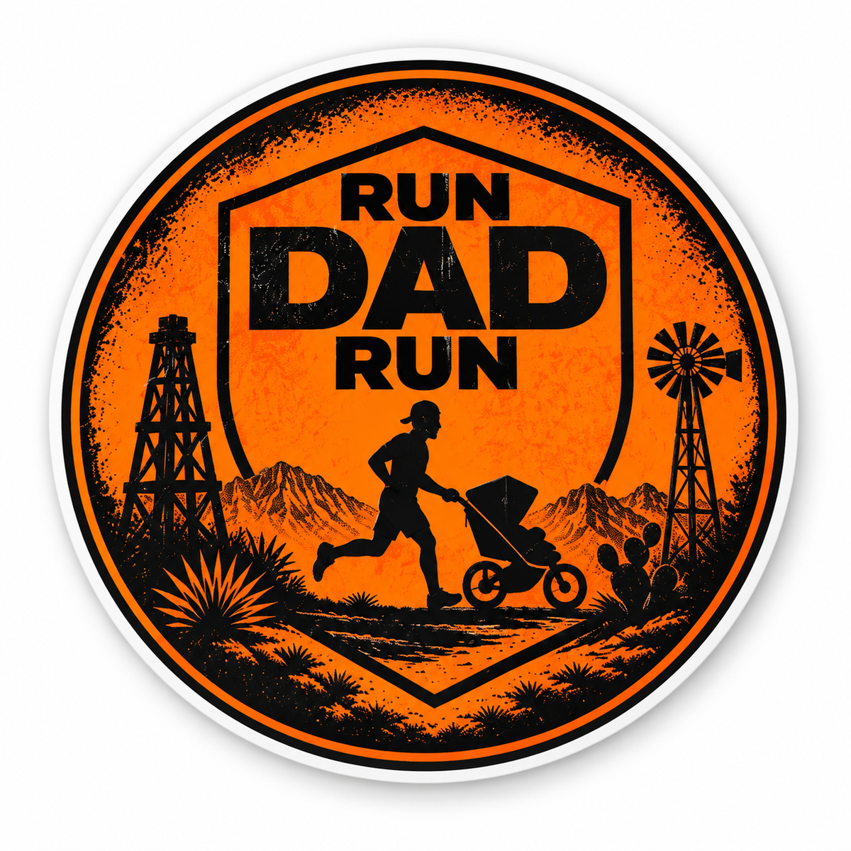 Run Dad Run Sticker Pack