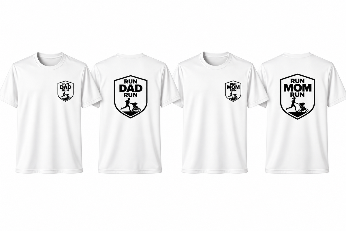 Classic Stroller Series Performance Tee | Run Dad Run & Run Mom Run